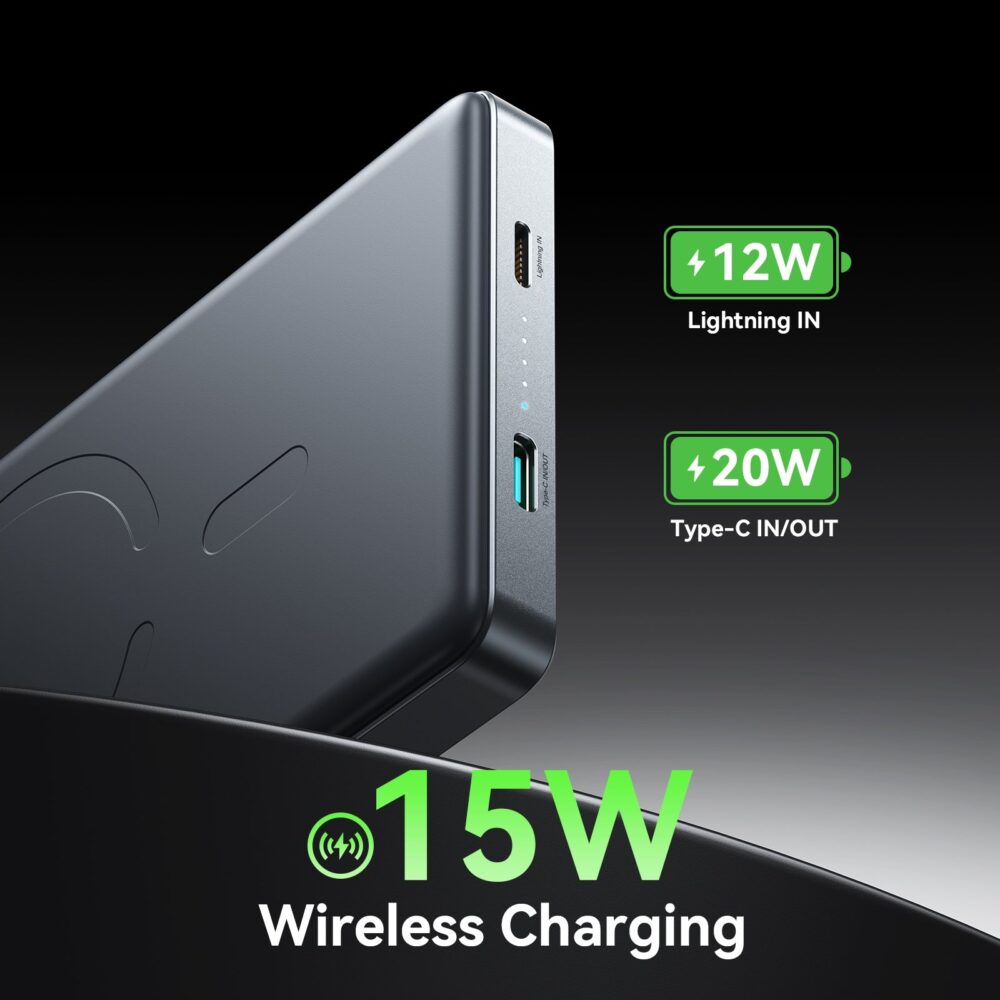 Joyroom JR-PBM08 Pro 10000mAh Magnetic Wireless Power Bank – 20W Fast Charging, 14mm Ultra-Slim Metal Design - Image 3